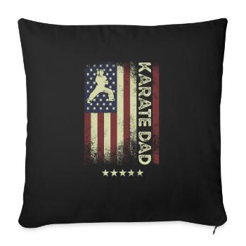 American Flag - Karate Dad - Sofa pillowcase 17,3'' x 17,3'' (45 x 45 cm) - black - Front