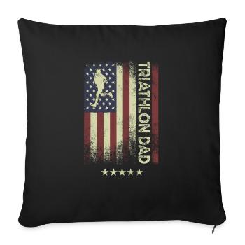 American Flag - Volleyball Dad - Sofa pillowcase 17,3'' x 17,3'' (45 x 45 cm) - black - Front