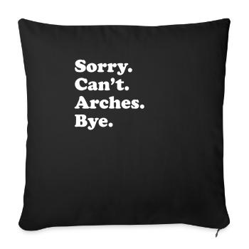 Sorry, can't say goodbye - bows - Sofa pillowcase 17,3'' x 17,3'' (45 x 45 cm) - black - Front