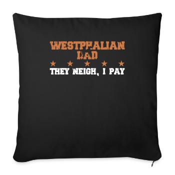 Pferdedad - Westfalian - Housse de coussin décorative 45 x 45 cm - noir - Devant
