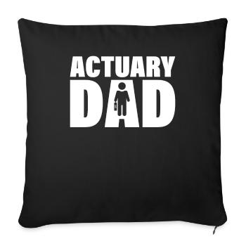 Job - Actuary Dad - Sofa pillowcase 17,3'' x 17,3'' (45 x 45 cm) - black - Front