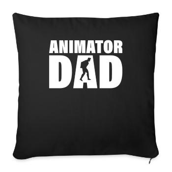 Job - Animator Papa - Sofakissenbezug 45 x 45 cm - Schwarz - Vorne