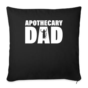 Job - Pharmacist father - Sofa pillowcase 17,3'' x 17,3'' (45 x 45 cm) - black - Front