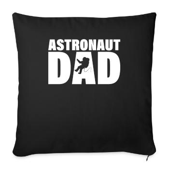Job - Astronaute Papa - Housse de coussin décorative 45 x 45 cm - noir - Devant