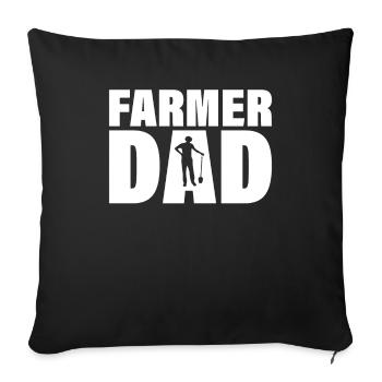 Job - Farmer Dad - Sofa pillowcase 17,3'' x 17,3'' (45 x 45 cm) - black - Front