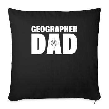 Job - Geograph Dad - Sofa pillowcase 17,3'' x 17,3'' (45 x 45 cm) - black - Front