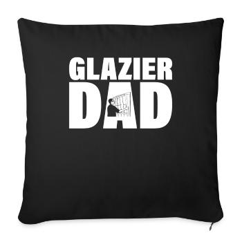 Job - Glazier Papa - Sofa pillowcase 17,3'' x 17,3'' (45 x 45 cm) - black - Front