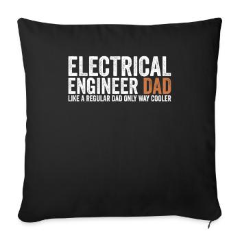 Papa - Electrical Engineer - Sofa pillowcase 17,3'' x 17,3'' (45 x 45 cm) - black - Front