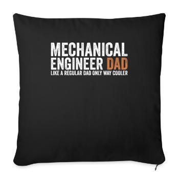 Père - Ingénieur en mécanique - Housse de coussin décorative 45 x 45 cm - noir - Devant