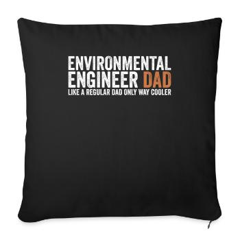 Papa - Environmental Engineer - Sofa pillowcase 17,3'' x 17,3'' (45 x 45 cm) - black - Front