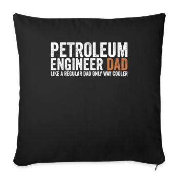 Papa - Petroleum Engineer - Sofa pillowcase 17,3'' x 17,3'' (45 x 45 cm) - black - Front