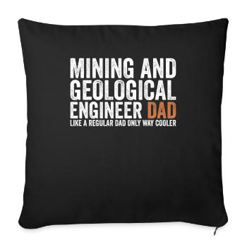 Père - Ingénieur géologique des mines - Housse de coussin décorative 45 x 45 cm - noir - Devant