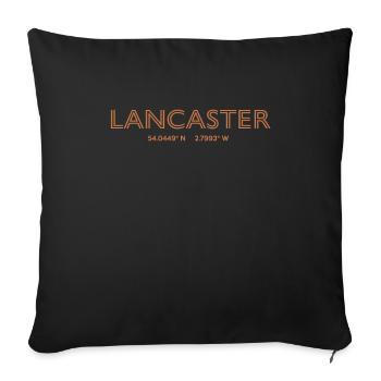 USA Stadt Koordinaten - Lancaster - Sofakissenbezug 45 x 45 cm - Schwarz - Vorne