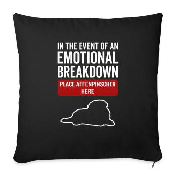 Émotionnel - Bureau du chien - Housse de coussin décorative 45 x 45 cm - noir - Devant