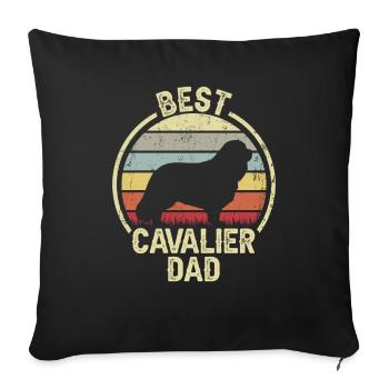 Bester Hund Dad - Kavalier - Sofakissenbezug 45 x 45 cm - Schwarz - Vorne