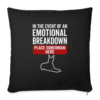 Emotional - Hundetubermann - Sofa pillowcase 17,3'' x 17,3'' (45 x 45 cm) - black - Front