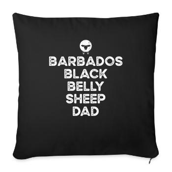 Père Père - Barbados Black Belly Sheep - Housse de coussin décorative 45 x 45 cm - noir - Devant