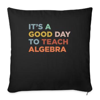 Teaching Algebra Teachers - Sofa pillowcase 17,3'' x 17,3'' (45 x 45 cm) - black - Front