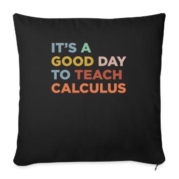 Teaching arithmetic teachers - Sofa pillowcase 17,3'' x 17,3'' (45 x 45 cm) - black - Front