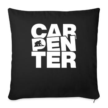 Carpentry - Carpenter - Sofa pillowcase 17,3'' x 17,3'' (45 x 45 cm) - black - Front