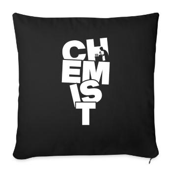 Profession Job Work - Chemist - Sofa pillowcase 17,3'' x 17,3'' (45 x 45 cm) - black - Front