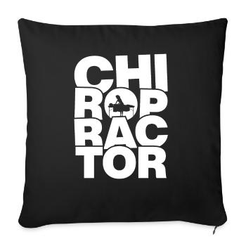 Profession Job Work - Chiropractor - Sofa pillowcase 17,3'' x 17,3'' (45 x 45 cm) - black - Front