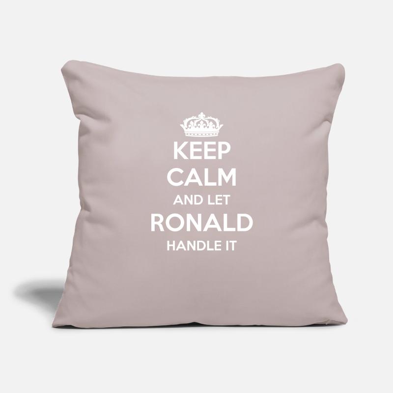 Keep Calm Handle It - Prénom Nom Drôle Ronald Housse de coussin décorative 45 x 45 cm