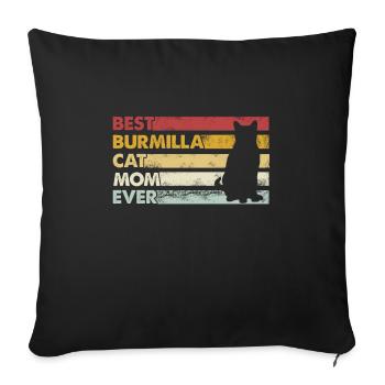 Meilleure mère de tous les temps - Burmilla Cat - Housse de coussin décorative 45 x 45 cm - noir - Devant