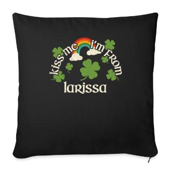 Embrasse-moi - Saint-Patrick Larissa - Housse de coussin décorative 45 x 45 cm - noir - Devant