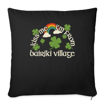 Kiss Me - Saint-Patrick Bairiki Village - Housse de coussin décorative 45 x 45 cm - noir - Devant