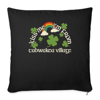 Kiss Me - Village de Tabwakea de la Saint-Patrick - Housse de coussin décorative 45 x 45 cm - noir - Devant
