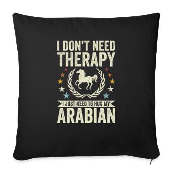 Je n’ai pas besoin de thérapie - Arabe - Housse de coussin décorative 45 x 45 cm - noir - Devant