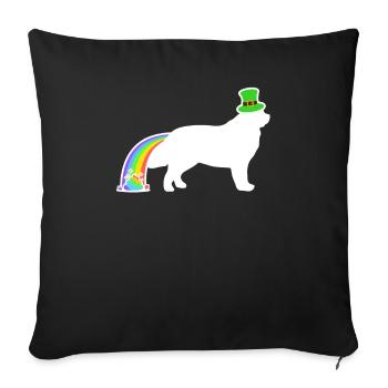 St. Patrick's Dog - Newfoundland - Sofa pillowcase 17,3'' x 17,3'' (45 x 45 cm) - black - Front