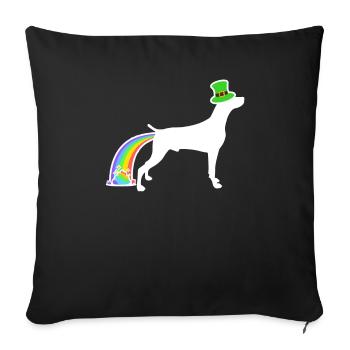St. Patrick's Dog - Weimaraner - Sofa pillowcase 17,3'' x 17,3'' (45 x 45 cm) - black - Front