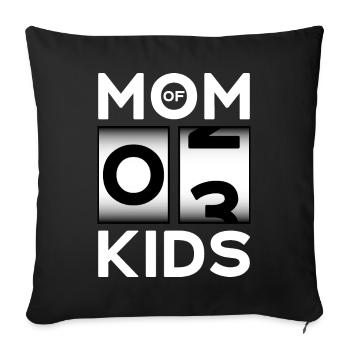 MOM OF 3 KIDS PREGNANT MOM - Sofa pillowcase 17,3'' x 17,3'' (45 x 45 cm) - black - Front