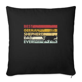 Best Father Ever - German Shepherd - Sofa pillowcase 17,3'' x 17,3'' (45 x 45 cm) - black - Front