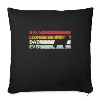 Best Father Ever - Leonberger - Sofa pillowcase 17,3'' x 17,3'' (45 x 45 cm) - black - Front