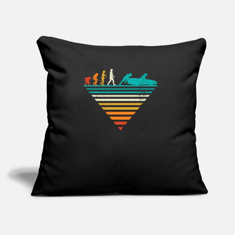 Human Evolution - Bobsleigh vintage Housse de coussin décorative 45 x 45 cm