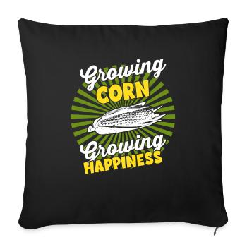 Wachsende Ernte - Landwirternte Mais - Sofakissenbezug 45 x 45 cm - Schwarz - Vorne