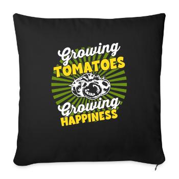 Growing Harvest - Farmer Harvest Tomato - Housse de coussin décorative 45 x 45 cm - noir - Devant