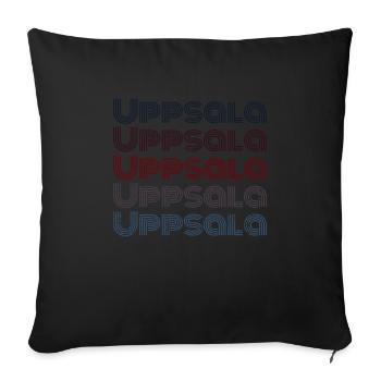 Vintage Sweden Town - Retro Uppsala - Sofa pillowcase 17,3'' x 17,3'' (45 x 45 cm) - black - Front