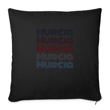 Vintage Spain Stadt - Retro Murcia - Sofakissenbezug 45 x 45 cm - Schwarz - Vorne