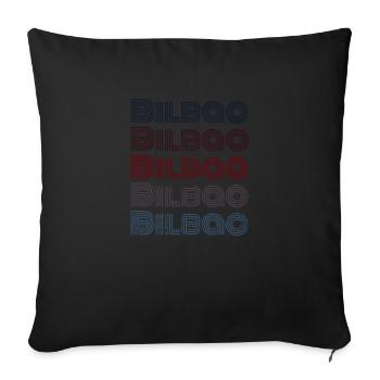 Vintage Spain City - Retro Bilbao - Sofa pillowcase 17,3'' x 17,3'' (45 x 45 cm) - black - Front