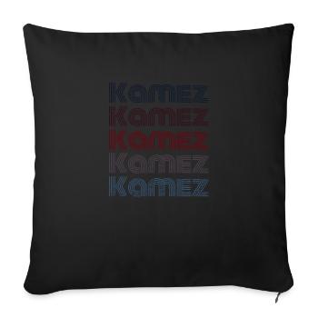Vintage Albania Town - Retro Kamez - Housse de coussin décorative 45 x 45 cm - noir - Devant