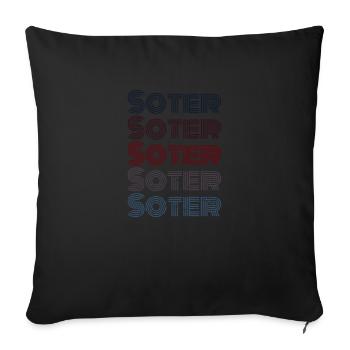 Vintage Grenada City - Retro Soter - Sofa pillowcase 17,3'' x 17,3'' (45 x 45 cm) - black - Front