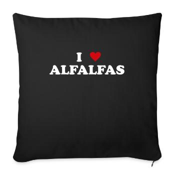 Heart Farmer - J’aime la luzerne - Housse de coussin décorative 45 x 45 cm - noir - Devant