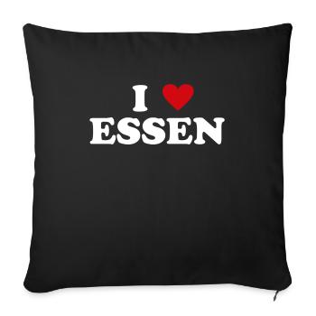 Heart of Germany City - I love food - Sofa pillowcase 17,3'' x 17,3'' (45 x 45 cm) - black - Front