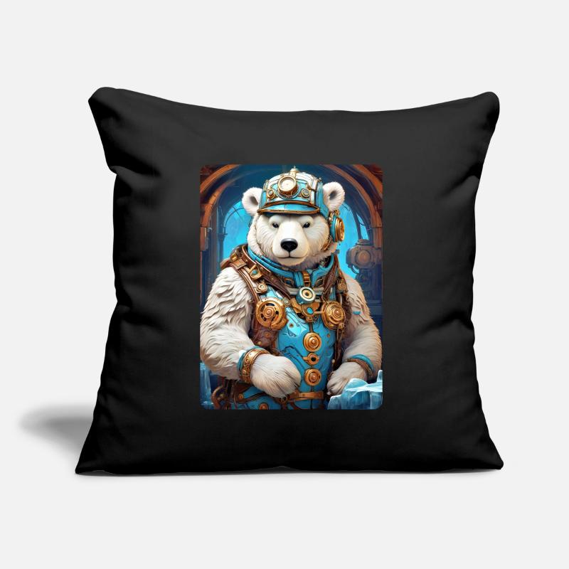 Steampunk Eisbear 1.2 Sofakissenbezug 45 x 45 cm