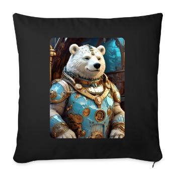Steampunk Eisbear 1.5 - Sofakissenbezug 45 x 45 cm - Schwarz - Vorne