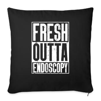 Fresh Outta Surgery - Endoscopy - Sofa pillowcase 17,3'' x 17,3'' (45 x 45 cm) - black - Front